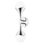 Mitzi Ariana 2 Light 19" Tall LED Bathroom Sconce Polished Nickel