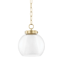 Mitzi Sasha 10" Wide Mini Pendant Aged Brass