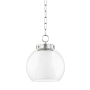 Mitzi Sasha 10" Wide Mini Pendant Polished Nickel