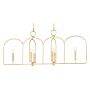 Mitzi Mallory 6 Light 45" Wide Linear Chandelier Gold Leaf