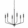 Mitzi Bailey 6 Light 24" Wide Chandelier Aged Brass / Soft Black