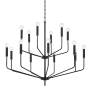 Mitzi Bailey 15 Light 36" Wide Chandelier Aged Brass / Soft Black