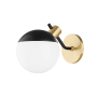 Mitzi Miranda 8" Tall LED Wall Sconce Aged Brass / Soft Black