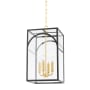 Mitzi Addison 4 Light 11" Wide Pendant Aged Brass / Black