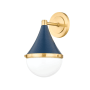 Mitzi Ciara 12" Tall Wall Sconce Aged Brass / Soft Navy