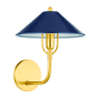 Mitzi Mariel 12" Tall Wall Sconce Aged Brass / Soft Navy