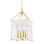Mitzi Rosalie 4 Light 14" Wide Pendant Aged Brass / Soft Cream