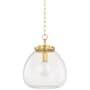 Mitzi Della 16" Wide Pendant Aged Brass