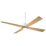 Modern Fan Co. Nouveau DC 56" 4 Blade Indoor / Outdoor LED Ceiling Fan Matte White / Brass