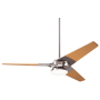 Modern Fan Co. Torsion 52" 3 Blade Outdoor Ceiling Fan with Custom Blade, 272 20w Light Kit, and Control Options Bright Nickel