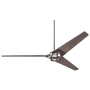 Modern Fan Co. Torsion 62" 3 Blade Outdoor Ceiling Fan with Custom Blade and Control Options Bright Nickel