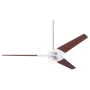 Modern Fan Co. Torsion 62" 3 Blade Outdoor Ceiling Fan with Custom Blade, 271 17w Light Kit, and Control Options Gloss White