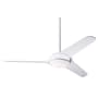 Modern Fan Co. Flow 52" 3 Blade Outdoor Ceiling Fan with Custom Blade, Light Kit, and Control Options Gloss White