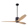 Modern Fan Co. LeatherLuxe 54" 3 Blade Indoor Ceiling Fan with Leather Sleeve, DC Motor, Custom Blade, and Control Options Dark Bronze / Black