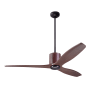 Modern Fan Co. LeatherLuxe 54" 3 Blade Indoor Ceiling Fan with Leather Sleeve, DC Motor, Custom Blade, and Control Options Dark Bronze / Chocolate