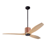 Modern Fan Co. LeatherLuxe 54" 3 Blade Indoor Ceiling Fan with Leather Sleeve, DC Motor, Custom Blade, and Control Options Dark Bronze / Tan