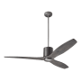 Modern Fan Co. LeatherLuxe 54" 3 Blade Indoor Ceiling Fan with Leather Sleeve, DC Motor, Custom Blade, and Control Options Graphite / Gray