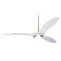 Modern Fan Co. IC/Brisa DC 56" 3 Blade Indoor / Outdoor LED Ceiling Fan Bright Nickel / Translucent