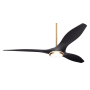 Modern Fan Co. IC/Brisa DC 56" 3 Blade Indoor / Outdoor LED Ceiling Fan Satin Brass / Matte Black