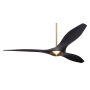 Modern Fan Co. IC/Brisa DC 56" 3 Blade Indoor / Outdoor Ceiling Fan Satin Brass / Matte Black