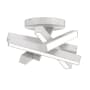 Modern Forms Chaos 5 Light 18" Wide 3000K LED Semi-Flush Ceiling Fixture Brushed Aluminum