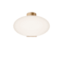 Modern Forms Illusion 22" Wide 3000K LED Semi-Flush Ceiling Fixture with Etched Opal Glass Shade Aged Brass