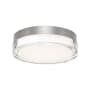 Modern Forms Pi 9" Wide LED Flush Mount Drum Ceiling Fixture Stainless Steel