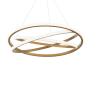 Modern Forms Veloce 3 Light 38" Wide LED Abstract Ring Chandelier Aged Brass