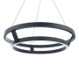 Modern Forms Imperial 42" Wide LED Ring Chandelier Black