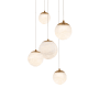 Modern Forms Pisces 5 Light 17" Wide LED Multi Light Pendant Aged Brass