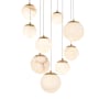 Modern Forms Pisces 9 Light 17" Wide LED Multi Light Pendant Aged Brass