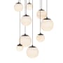 Modern Forms Pisces 9 Light 17" Wide LED Multi Light Pendant Black
