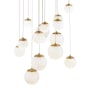 Modern Forms Pisces 15 Light 23" Wide LED Multi Light Pendant Aged Brass