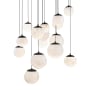 Modern Forms Pisces 15 Light 23" Wide LED Multi Light Pendant Black