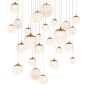 Modern Forms Pisces 25 Light 28" Wide LED Multi Light Pendant Aged Brass