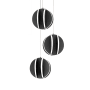 Modern Forms Carillion 12" Wide LED Suspension Multi Light Pendant Black