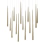 Modern Forms Cascade 14 Light 10" Wide LED Crystal Multi Light Pendant Aged Brass