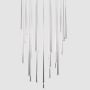 Modern Forms Cascade 25 Light 28" Wide LED Crystal Multi Light Pendant Polished Nickel