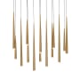 Modern Forms Cascade 14 Light 10" Wide LED Suspension Multi Light Pendant Aged Brass