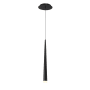 Modern Forms Cascade 19" Tall LED Crystal Mini Pendant with Frosted Glass Endcap Shade Black