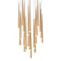 Modern Forms Cascade 21 Light 26" Wide LED Crystal Multi Light Pendant with Frosted Glass Endcap Shades Aged Brass