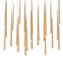 Modern Forms Cascade 23 Light 54" Wide LED Crystal Linear Multi Light Pendant with Frosted Glass Endcap Shades Aged Brass