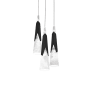 Modern Forms Kilt 3 Light 12" Wide LED Suspension Multi Light Pendant Black