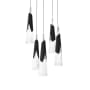 Modern Forms Kilt 5 Light 17" Wide LED Suspension Multi Light Pendant Black
