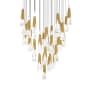 Modern Forms Kilt 41 Light 36" Wide LED Suspension Multi Light Pendant Aged Brass
