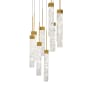 Modern Forms Minx 9 Light 17" Wide LED Crystal Multi Light Pendant Aged Brass