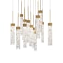 Modern Forms Minx 13 Light 20" Wide LED Crystal Multi Light Pendant Aged Brass