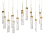 Modern Forms Minx 14 Light 10" Wide LED Crystal Multi Light Pendant Aged Brass