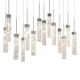 Modern Forms Minx 14 Light 10" Wide LED Crystal Multi Light Pendant Antique Nickel