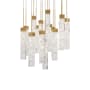 Modern Forms Minx 15 Light 23" Wide LED Crystal Multi Light Pendant Aged Brass